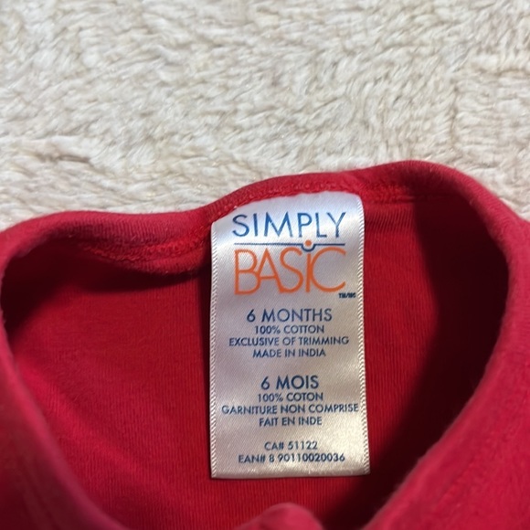 (2 for $10) simply basic red footie / sleeper - Picture 4 of 4